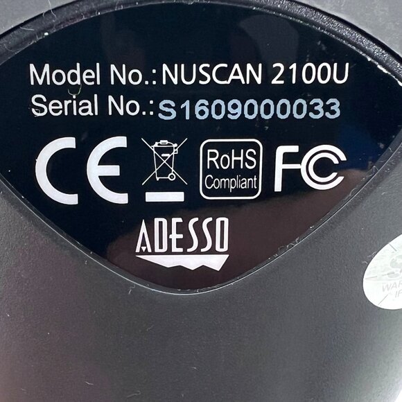 Adesso NuScan 2100 Long Range Handheld CCD Barcode Scanner Windows Mac USB Cable - Picture 7 of 16